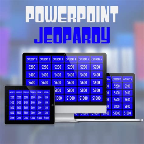 Jeopardy Powerpoint Template 4 Categories