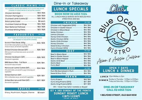 Blue Ocean Bistro - Club Old Bar & Taree West Bowling Club