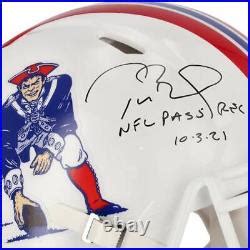 Tom Brady Patriots Signed 1982-1989 Throwback Logo VSR4 Helmet withInsc-LE 12 | Tom Brady ...