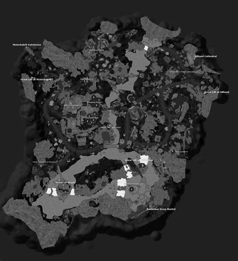 Annotated map of Blackreach #Skyrim