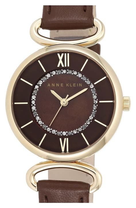 Anne Klein Leather Bangle Watch, 32mm | Nordstrom