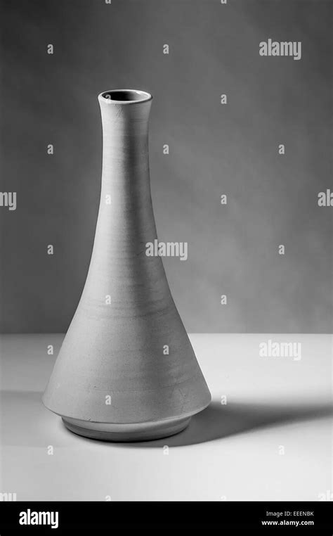 black and white ceramic vase on a table Stock Photo - Alamy