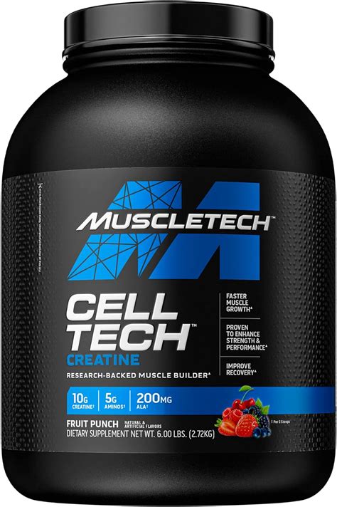 Buy Creatine Monohydrate Powder | MuscleTech Cell-Tech Creatine Powder | Post Workout Recovery ...