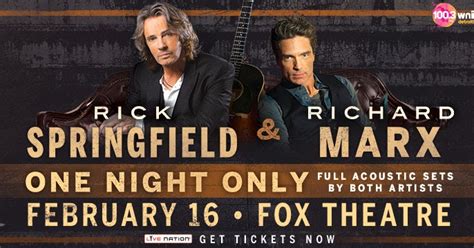 Mom Among Chaos: Rick Springfield & Richard Marx at the Fox Theater Giveaway