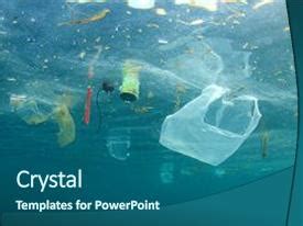 PowerPoint Template: plastic pollution in ocean (bgygbdzab)