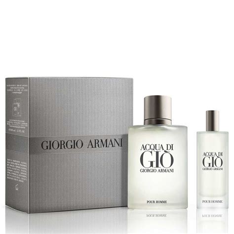 Acqua Di Gio For Men By Giorgio Armani Travel Set Exclusive (100ml EDT/15ml EDT) | Shopee ...