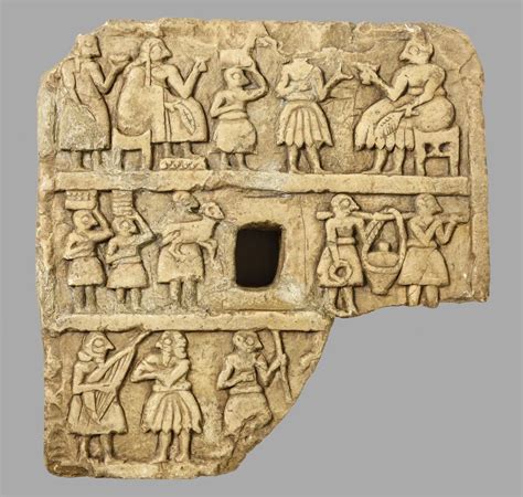 Banquet plaque 3000 - Uruk Period from Khafadje, Sumer. This tablet has one of the earliest ...