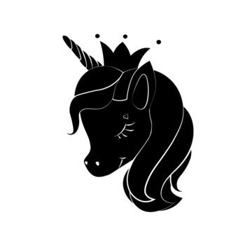 Unicorn Head Silhouette Simple