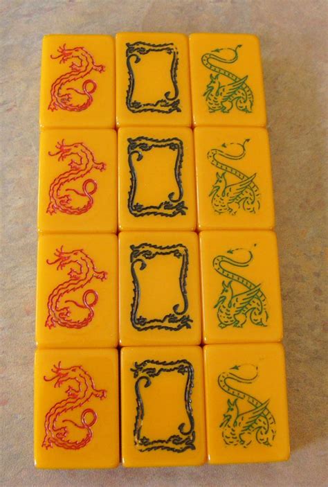 Mah Jongg Dragons: Red, White (Soap), Green (Royal Depth Control Dragon) | Mahjong set, Mahjong ...