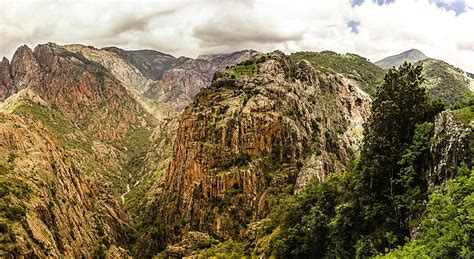 HD wallpaper: Corsica Mountains, Nature, Landscape, Clouds, Panoramic, tree | Wallpaper Flare