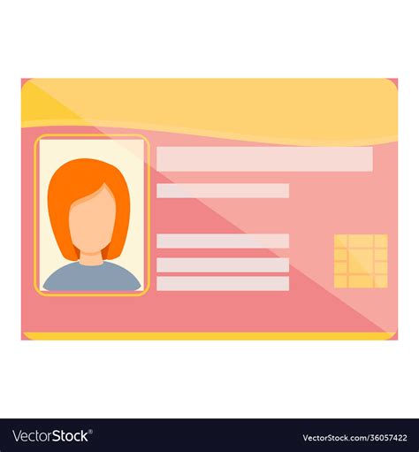 Id card access icon cartoon style Royalty Free Vector Image