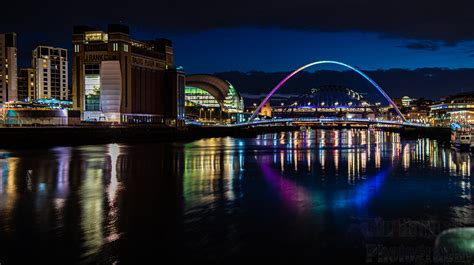 Tynebridge, 5K, Newcastle, night, Millennium Bridge, Newcastle-Upon ...