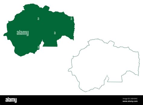 Kalimpong district (West Bengal State, Republic of India) map vector ...