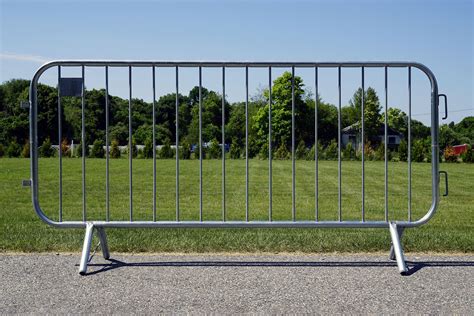 Metal Crowd Barriers Fixed Leg - Steel Barricades Galvanized