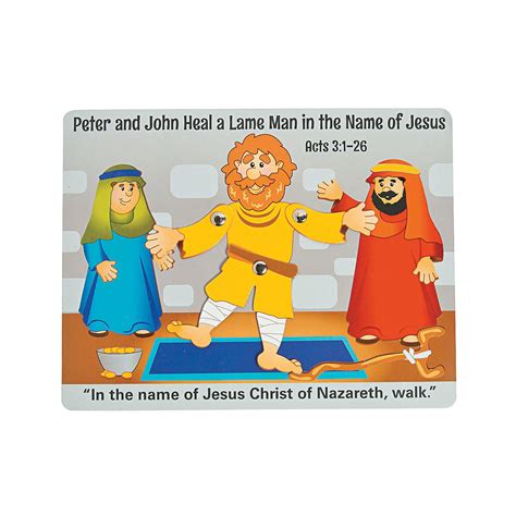 Peter & John Heal a Lame Man Craft Kit | Oriental Trading | Man crafts, Toddler bible crafts ...