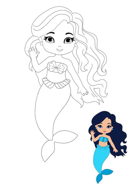 Mermaid Princess Coloring Pages - 2 Free Coloring Sheets (2020 ...