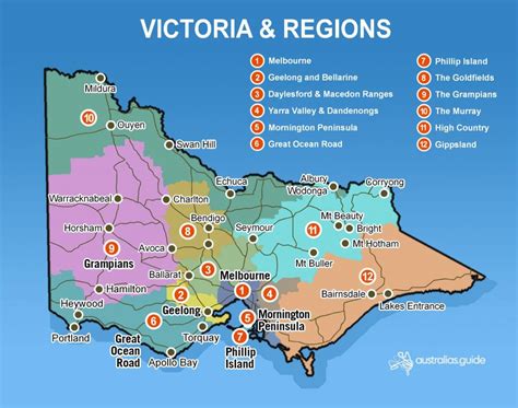 Printable Map Of Victoria Australia Highways