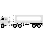 Tractor pulling a trailer vector illustration | Free SVG