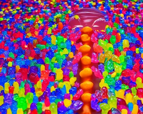 a giant sculpture made out of of gummy bears in a | Stable Diffusion | OpenArt
