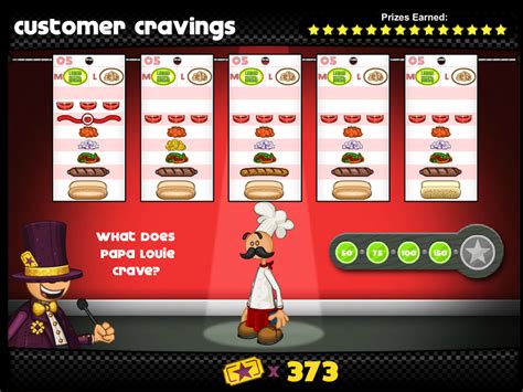 Papa's Hot Doggeria- Papa Louie in the mini-game "Customer Cravings ...