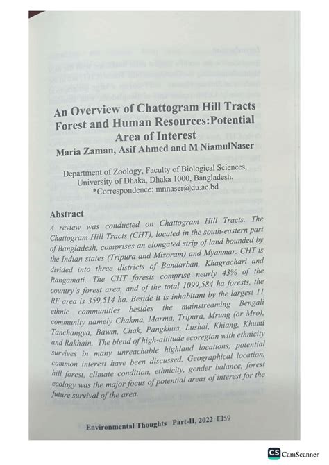 (PDF) An overview of Chattogram Hill Tracts Forest and Human Resources: Potential Area of ...