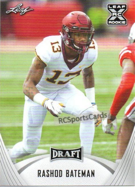 2021 Rashod Bateman, Minnesota, 1 Leaf Draft Rookie #33 | Football ...