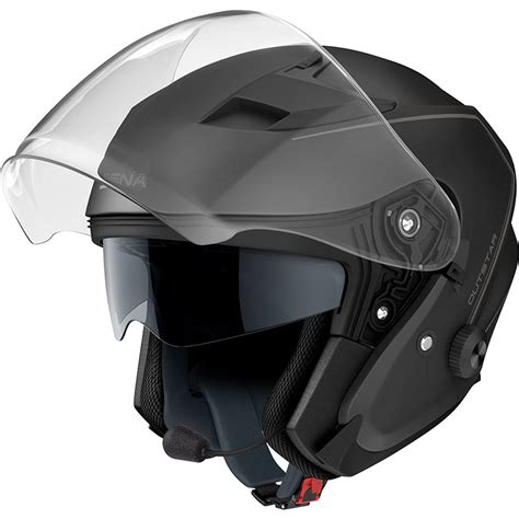 Sena Outstar Bluetooth Jet Helmet Black Matt OUTSTAR-MB00 Jet Helmets | MotoStorm