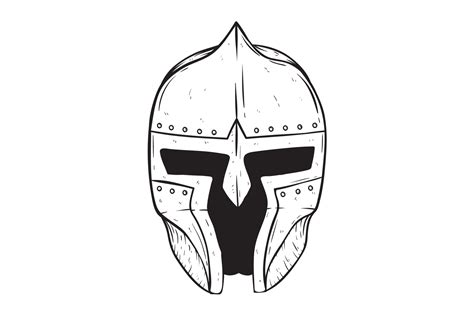 Hand drawn gladiator helmet on white background 7202839 Vector Art at ...