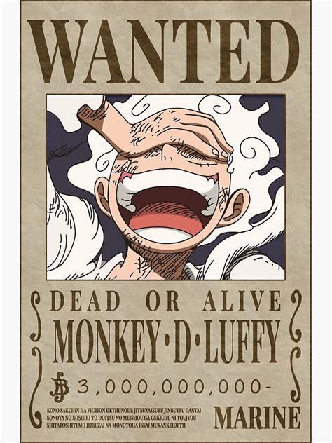 "Luffy Wanted Poster Post-Wano Updated Bounty" Poster for Sale by ...