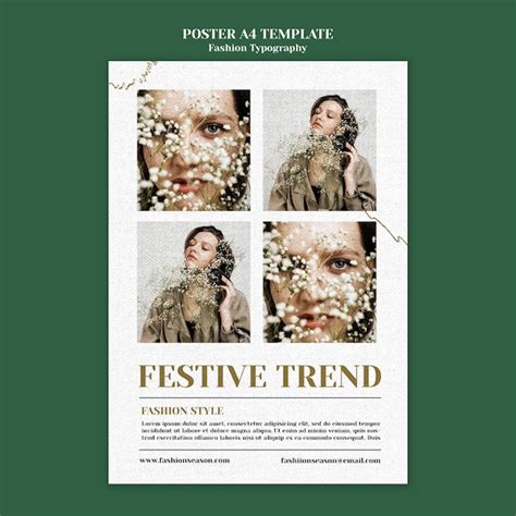 Free PSD | Fashion typography poster template