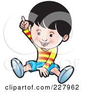 Happy Little Boy Holding His Arms Out And Smiling Posters, Art Prints by - Interior Wall Decor ...