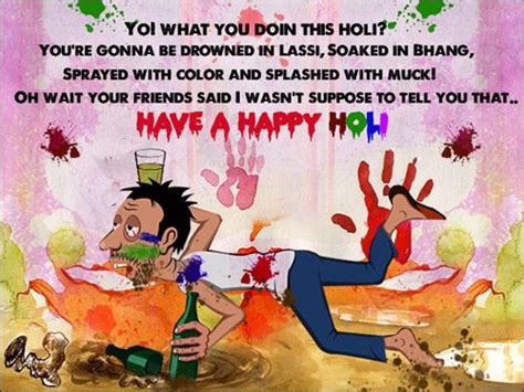 Funny Holi Quotes In English - ShortQuotes.cc