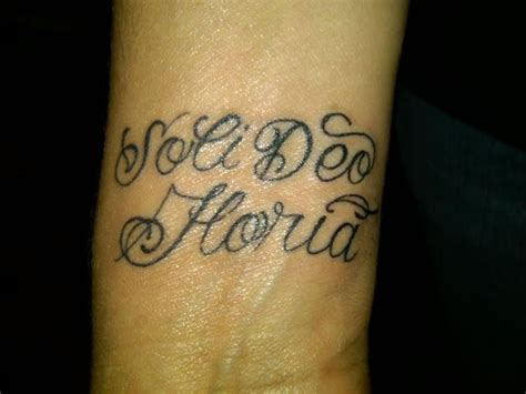 Soli Deo Gloria tattoo Soli Deo Gloria, Small Font, Tatting, Tattoo ...