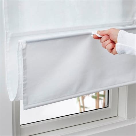 RINGBLOMMA Roman blind, white, 34x63" - IKEA