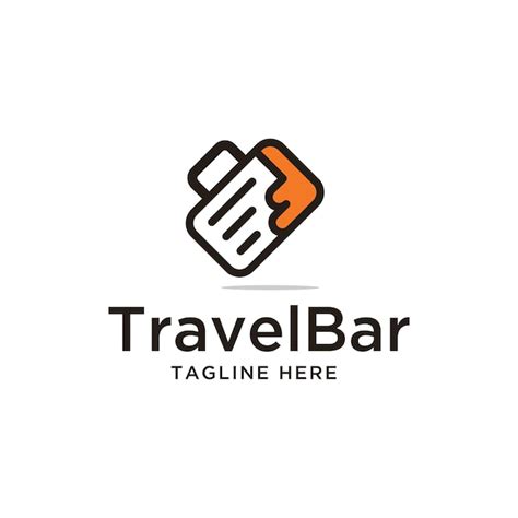 Premium Vector | Abstract travel bag and beer glass logo design template