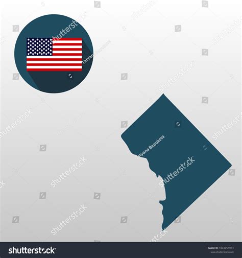 Columbia State Map American Flag Icons Stock Vector (Royalty Free ...