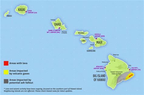 Hawaiian Volcanoes Map
