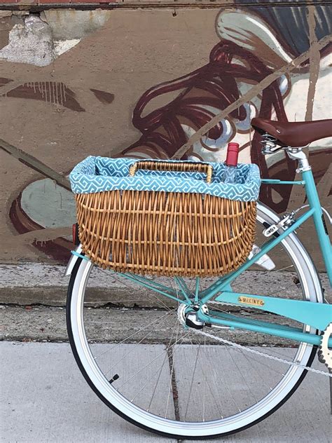 Side Wicker Bike Basket | Etsy | Bike basket, Cruiser bike basket, Wicker bicycle basket