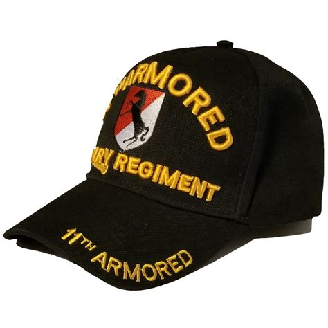 11th Armored Cavalry Regiment ACR Baseball Cap US ARMY Black Horse Hat, Adjustable, Embroidered ...