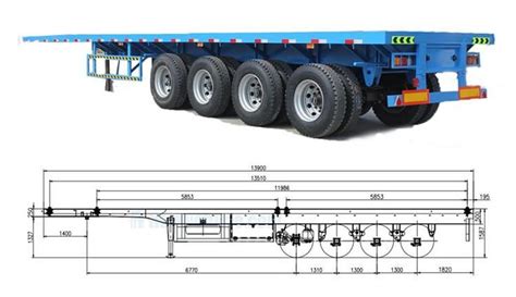 Different Types of Flatbed Semi Trailer | 20/40/45/53 ft Flatbed ...