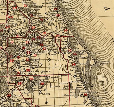 Florida 1900 State Map by Rand Mcnally & Co. Reprint - Etsy