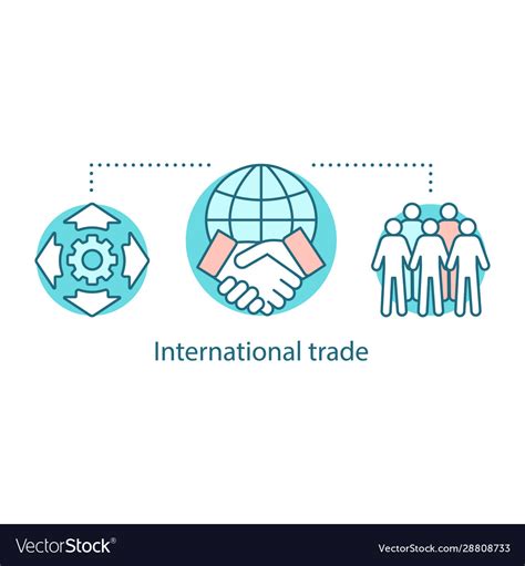 Global trade concept icon Royalty Free Vector Image