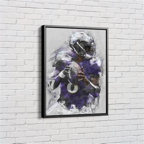 Lamar Jackson Poster Baltimore Ravens Painting Canvas Unique | Etsy