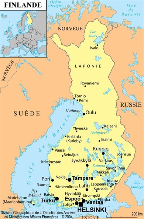 Carte de la Finlande - Plusieurs cartes du pays du nord de l'Europe