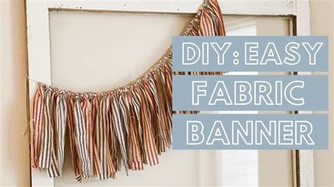 How to Make an Easy DIY Fabric Banner: Easy No Sew Crafts Tutorial - YouTube