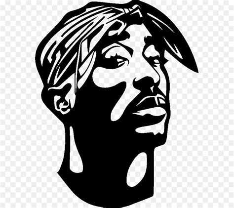 Sticker Wall decal Paper Rapper - tupac ... | Tupac art, Outline ...