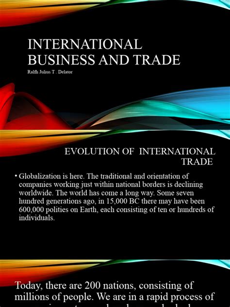 International Business and Trade2 | PDF | Mercantilism | Industrial Revolution