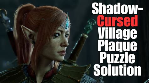 Shadow-Cursed Village Plaque Puzzle Solution in Baldur's Gate 3