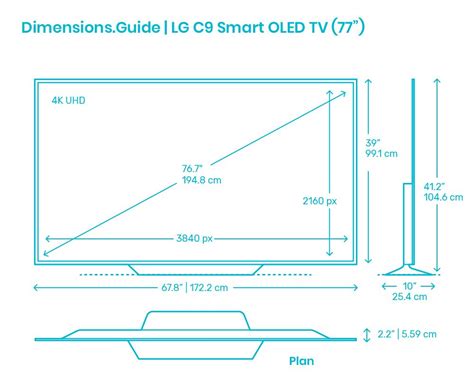 LG C9 Smart OLED TV (65”) Dimensions Drawings, 48% OFF