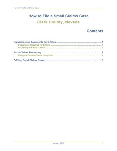 How to File a Small Claims Cases - the Clark County Courts in Las ...